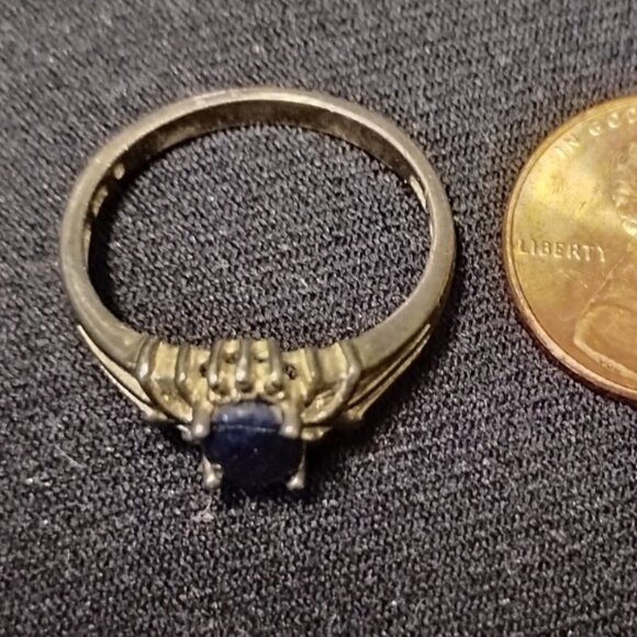 3 carat Engagement Ring Natural Blue Sapphire Ring OM Sterling Silver US 8 - Picture 4 of 11